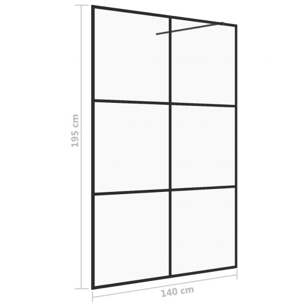 Duschwand für Begehbare Dusche mit Klarem ESG-Glas 140x195 cm