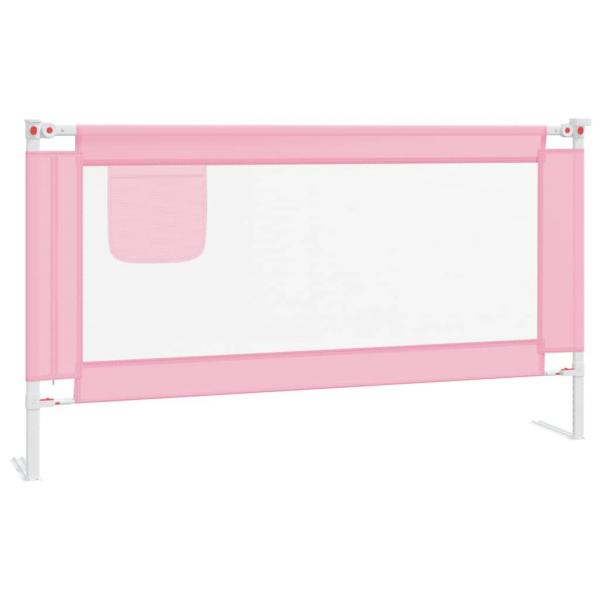 Kleinkind-Bettschutzgitter Rosa 150x25 cm Stoff