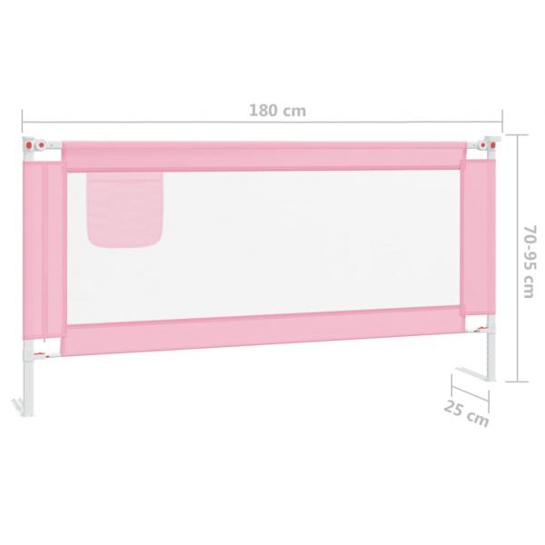 Kleinkind-Bettschutzgitter Rosa 180x25 cm Stoff