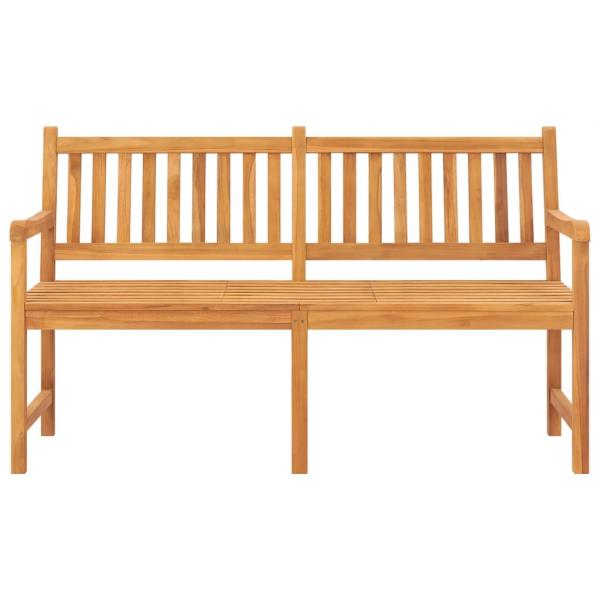 Gartenbank 3-Sitzer mit Tisch 150 cm Massivholz Teak