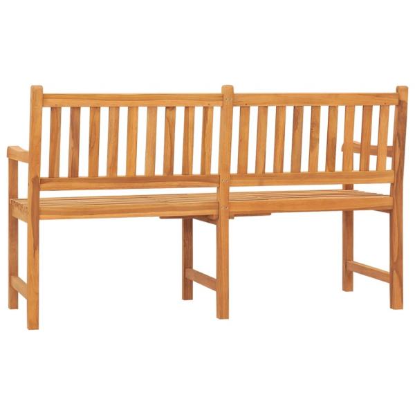 Gartenbank 3-Sitzer mit Tisch 150 cm Massivholz Teak