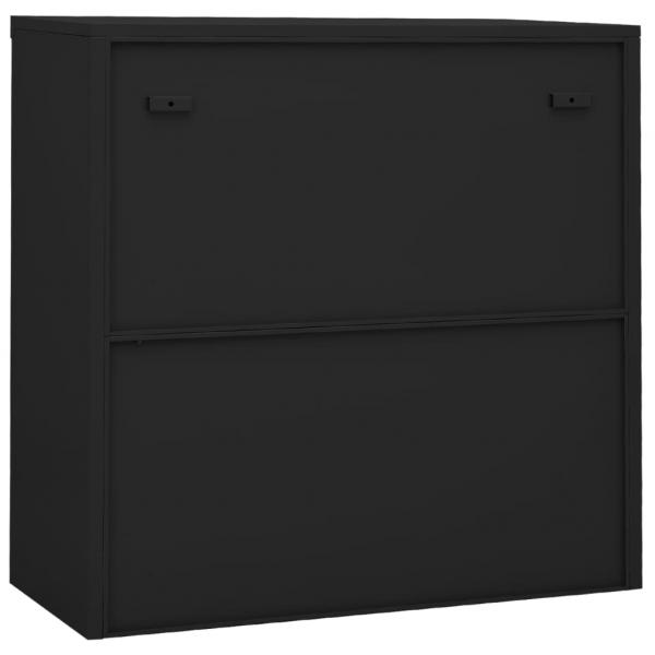 Büroschrank mit Schiebetür Anthrazit 90x40x90 cm Stahl 