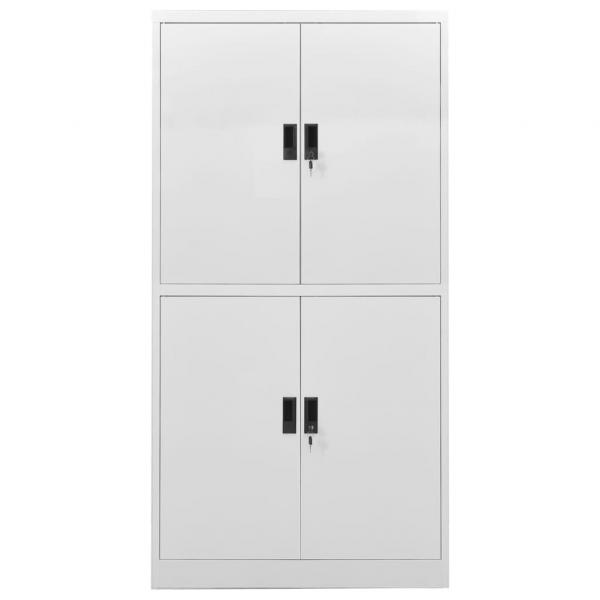 Büroschrank Hellgrau 90x40x180 cm Stahl 