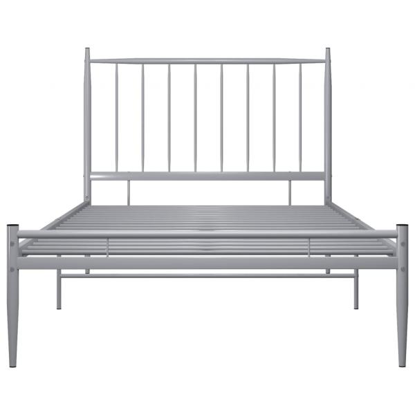 Bett Grau Metall 100x200 cm