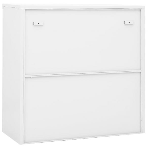 Büroschrank mit Schiebetür Weiß 90x40x90 cm Stahl 