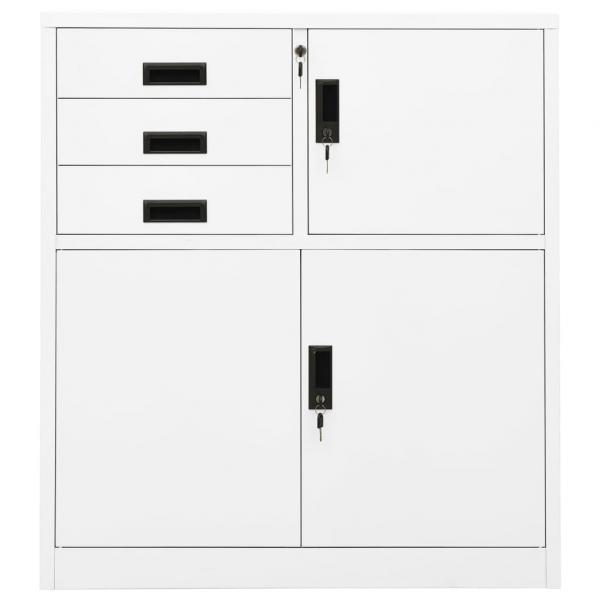 Büroschrank Weiß 90x40x102 cm Stahl