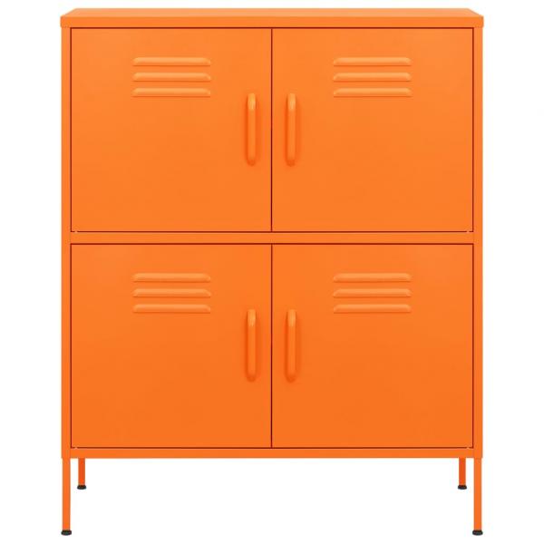 Lagerschrank Orange 80x35x101,5 cm Stahl    