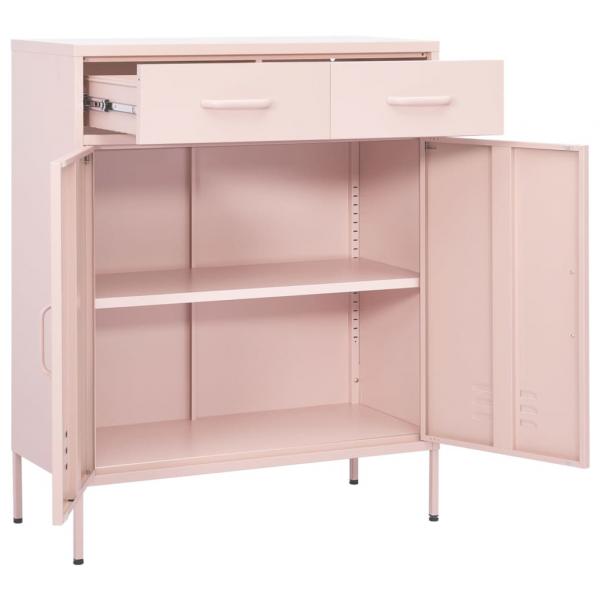 Lagerschrank Rosa 80x35x101,5 cm Stahl    