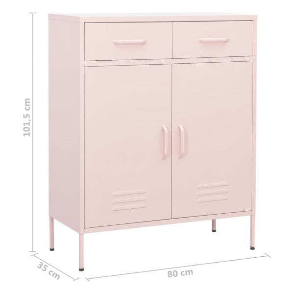 Lagerschrank Rosa 80x35x101,5 cm Stahl    