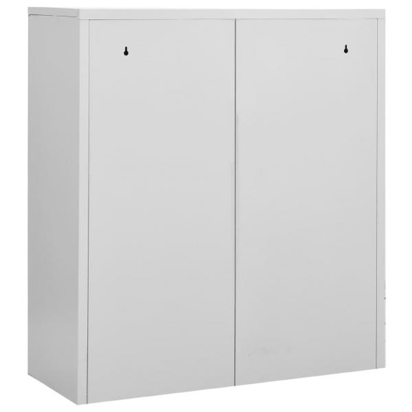 Büroschrank Hellgrau 90x40x102 cm Stahl