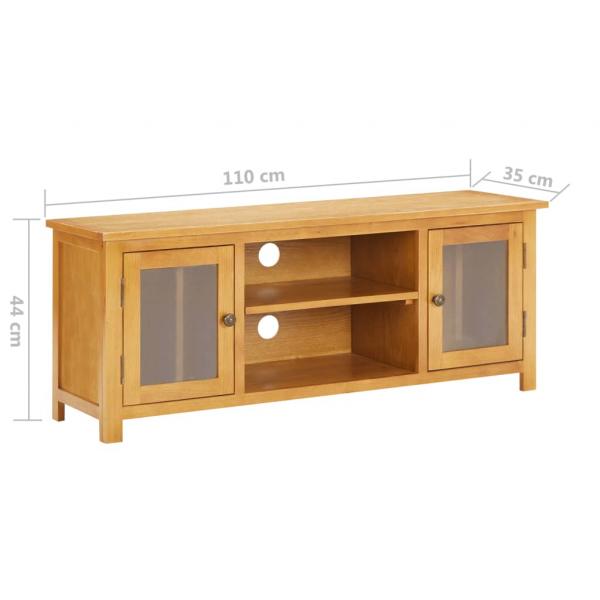 TV-Schrank 110x35x44 cm Massivholz Eiche