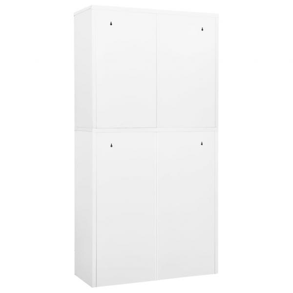 Büroschrank Weiß 90x40x180 cm Stahl 