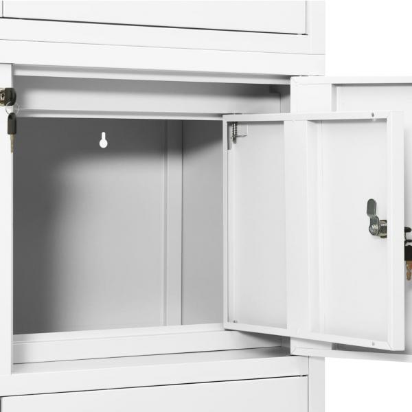 Büroschrank Weiß 90x40x180 cm Stahl 