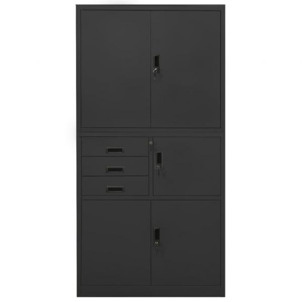 Büroschrank Anthrazit 90x40x180 cm Stahl 