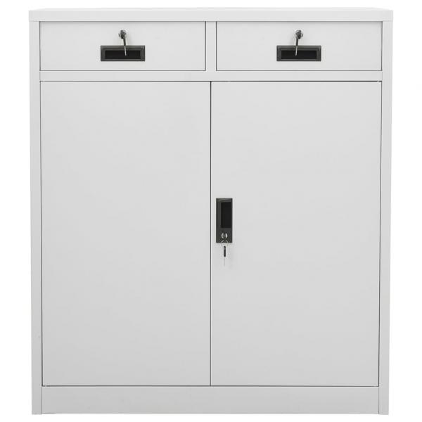 Büroschrank Hellgrau 90x40x102 cm Stahl