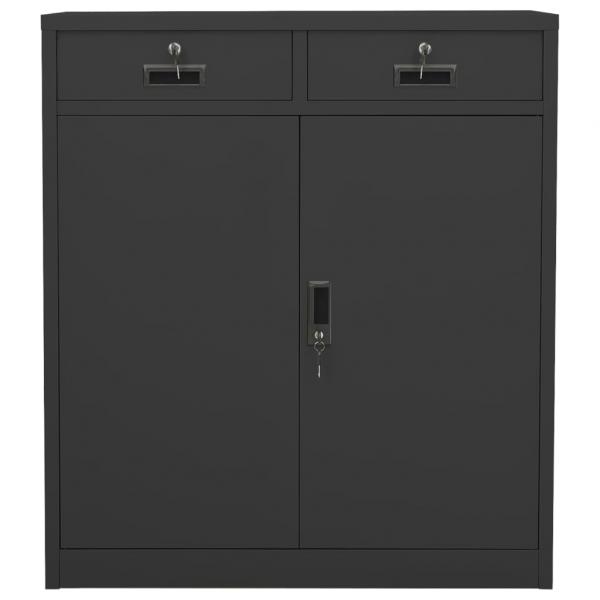 Büroschrank Anthrazit 90x40x102 cm Stahl