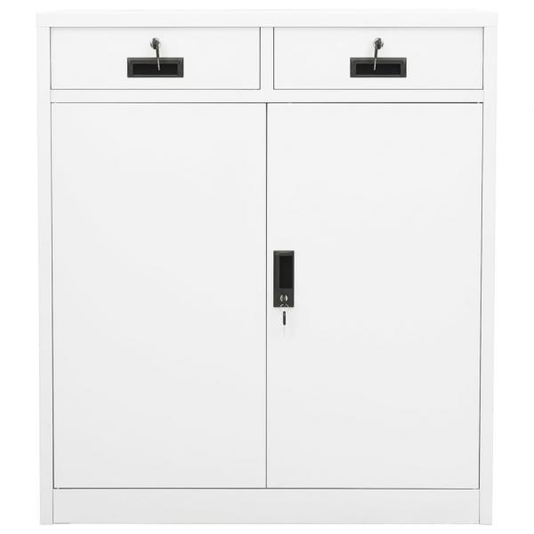 Büroschrank Weiß 90x40x102 cm Stahl