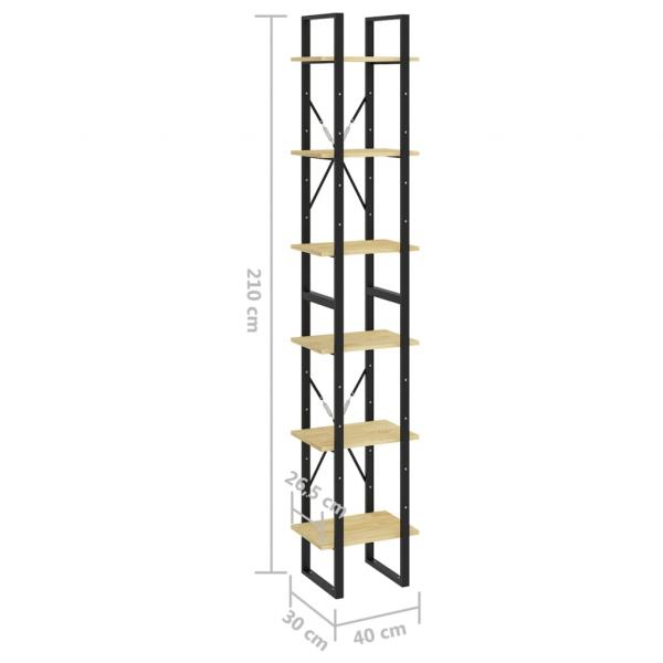 Standregal Hoch 40x30x210 cm Massivholz Kiefer