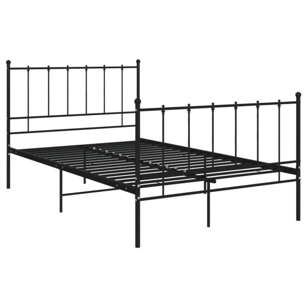 Bett Schwarz Metall 120x200 cm