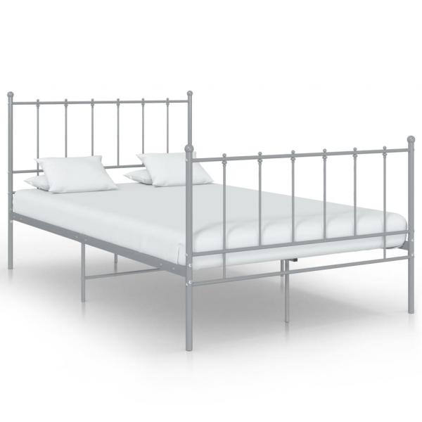 ARDEBO.de - Bett Grau Metall 120x200 cm