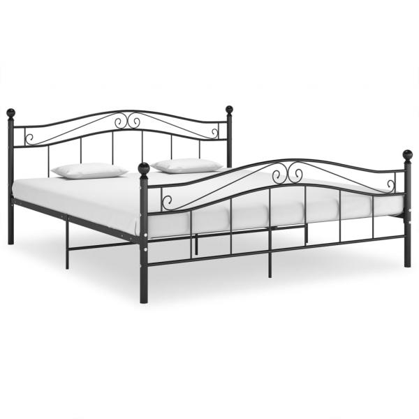 ARDEBO.de - Bett Schwarz Metall 140x200 cm