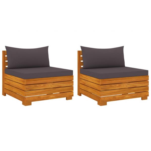 ARDEBO.de - 2-Sitzer-Gartensofa mit Kissen Massivholz Akazie