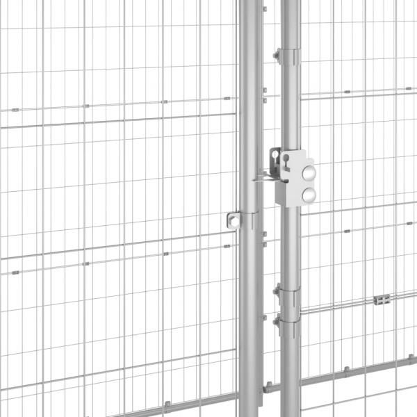 Outdoor-Hundezwinger mit Überdachung Verzinkter Stahl 26,62 m²