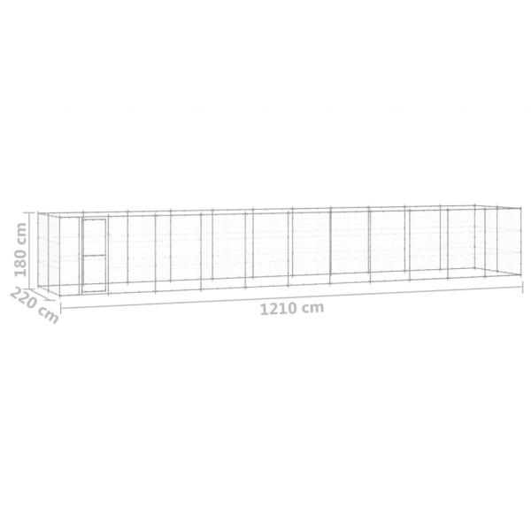 Outdoor-Hundezwinger Verzinkter Stahl 26,62 m²