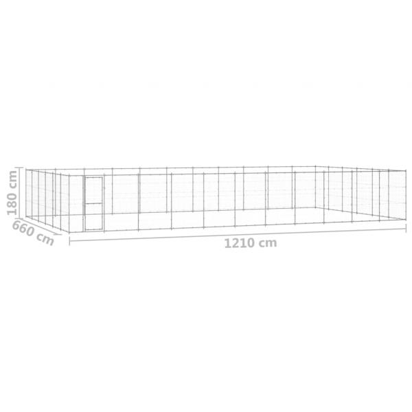 Outdoor-Hundezwinger Verzinkter Stahl 79,86 m²