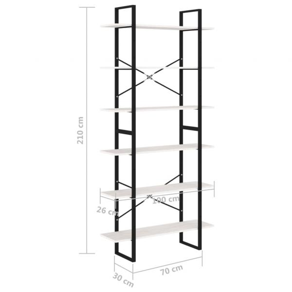 Standregal Hoch Weiß 100x30x210 cm Massivholz Kiefer