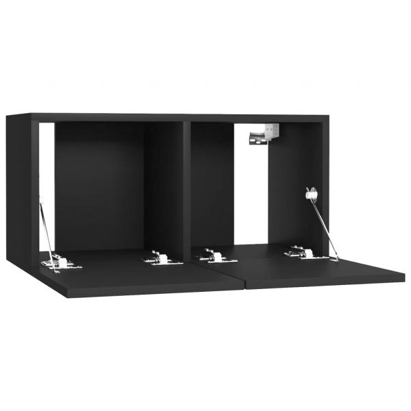 5-tlg. TV-Schrank-Set Schwarz Holzwerkstoff