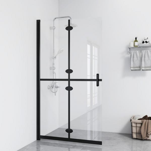 ARDEBO.de - Faltbare begehbare Duschwand Transparentes ESG Glas 100x190 cm