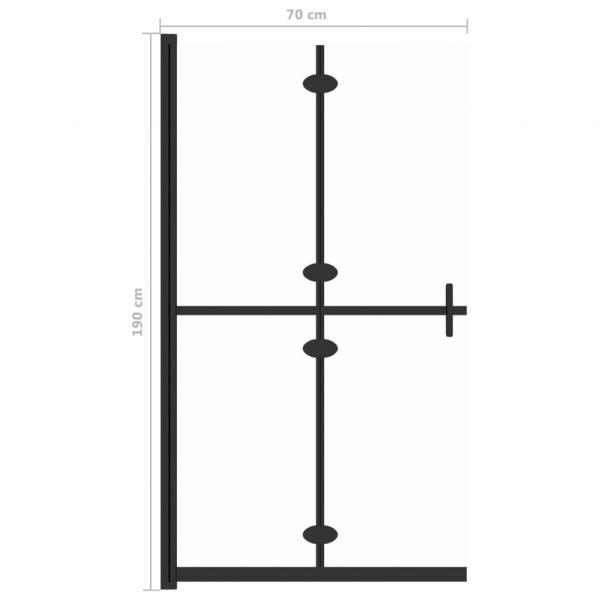 Faltbare begehbare Duschwand Transparentes ESG Glas 70x190 cm