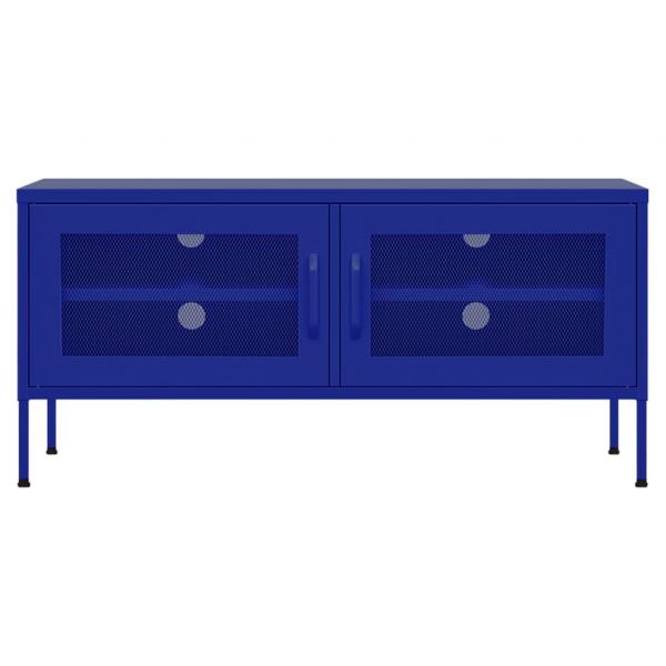 TV-Schrank Marineblau 105x35x50 cm Stahl    