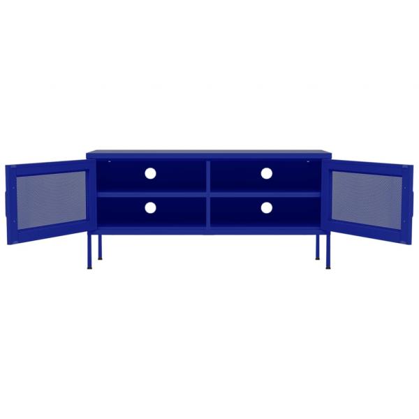 TV-Schrank Marineblau 105x35x50 cm Stahl    