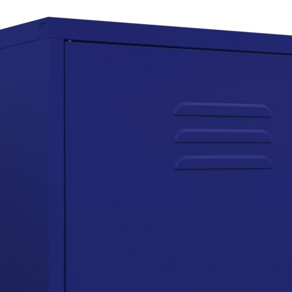 Kleiderschrank Marineblau 90x50x180 cm Stahl   