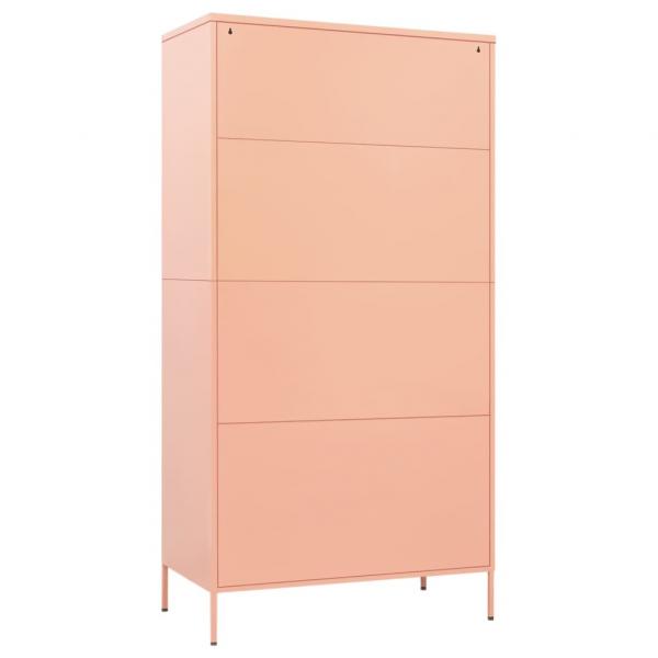 Kleiderschrank Rosa 90x50x180 cm Stahl   