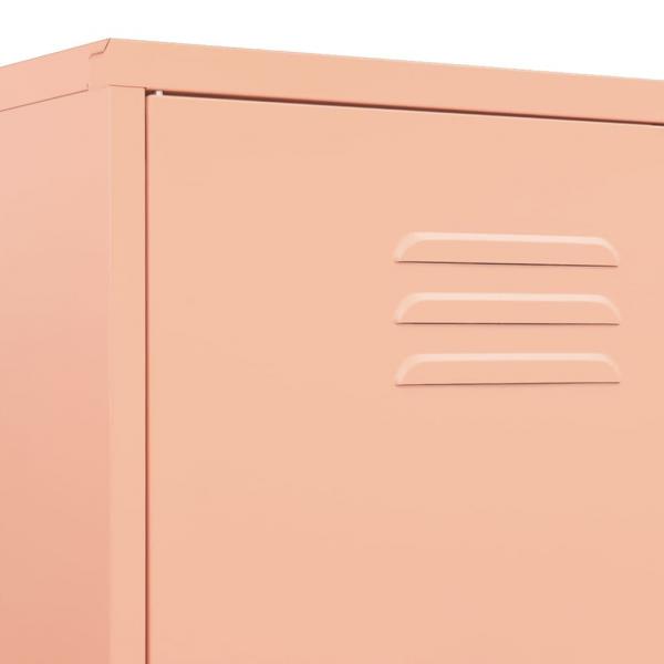 Kleiderschrank Rosa 90x50x180 cm Stahl   