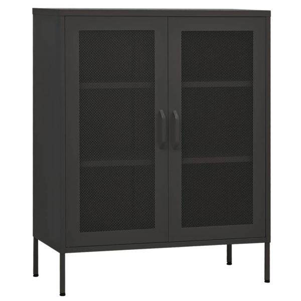 Lagerschrank Anthrazit 80x35x101,5 cm Stahl    