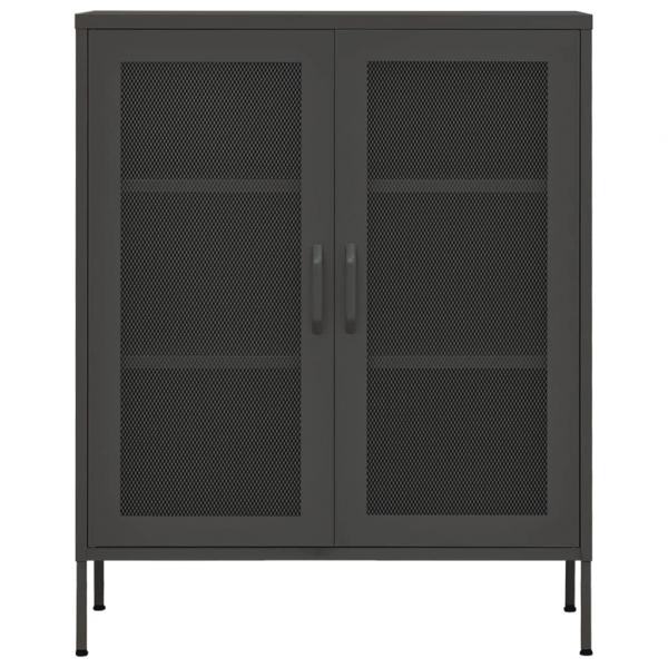 Lagerschrank Anthrazit 80x35x101,5 cm Stahl    