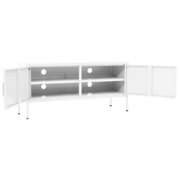 TV-Schrank Weiß 105x35x50 cm Stahl    