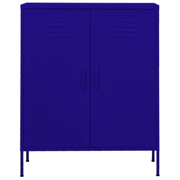 Lagerschrank Marineblau 80x35x101,5 cm Stahl