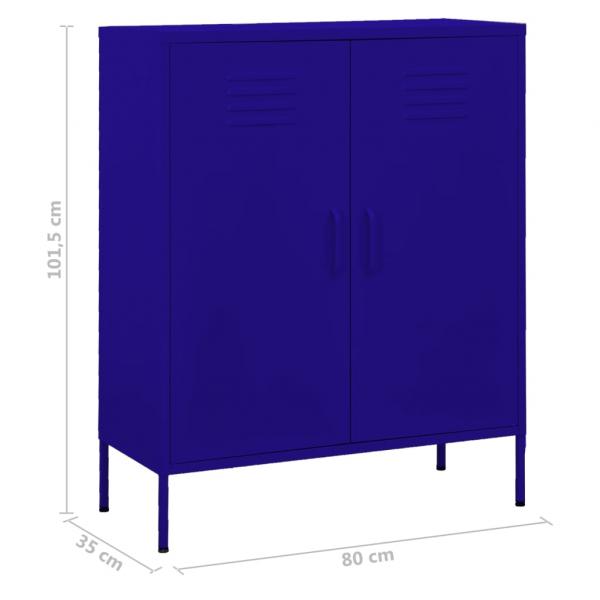 Lagerschrank Marineblau 80x35x101,5 cm Stahl