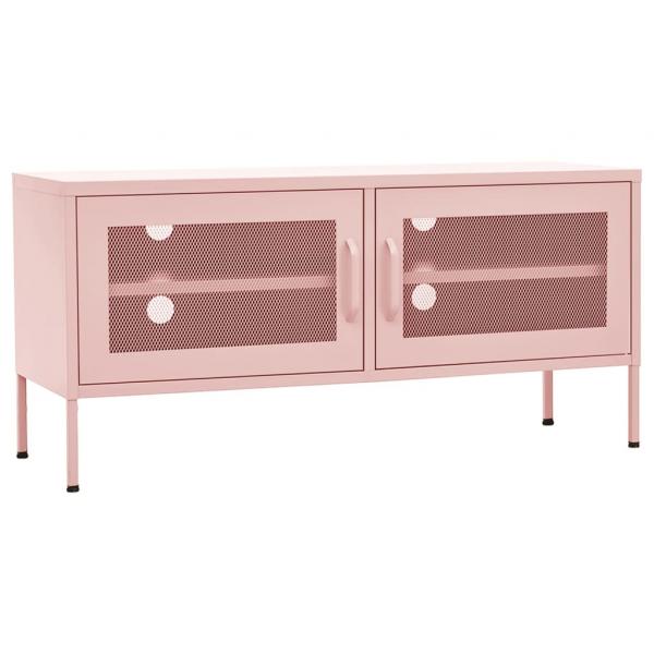 TV-Schrank Rosa 105x35x50 cm Stahl    