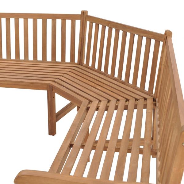 Garten-Eckbank 185x185x90 cm Massivholz Teak