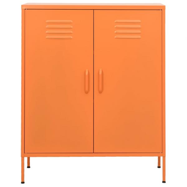 Lagerschrank Orange 80x35x101,5 cm Stahl    