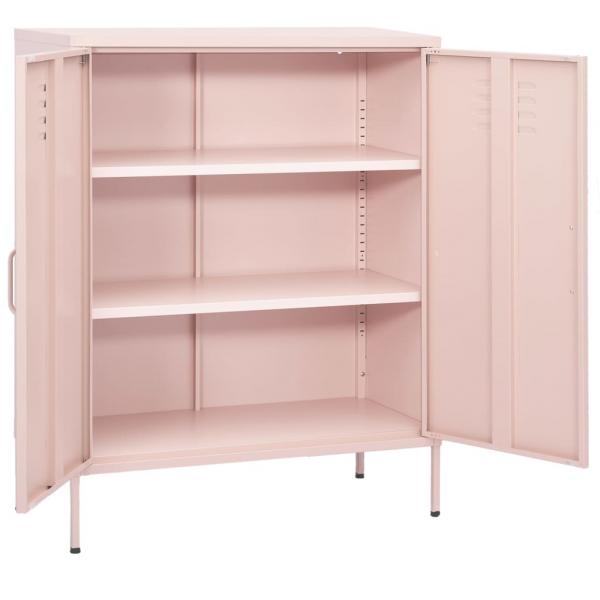 Lagerschrank Rosa 80x35x101,5 cm Stahl    