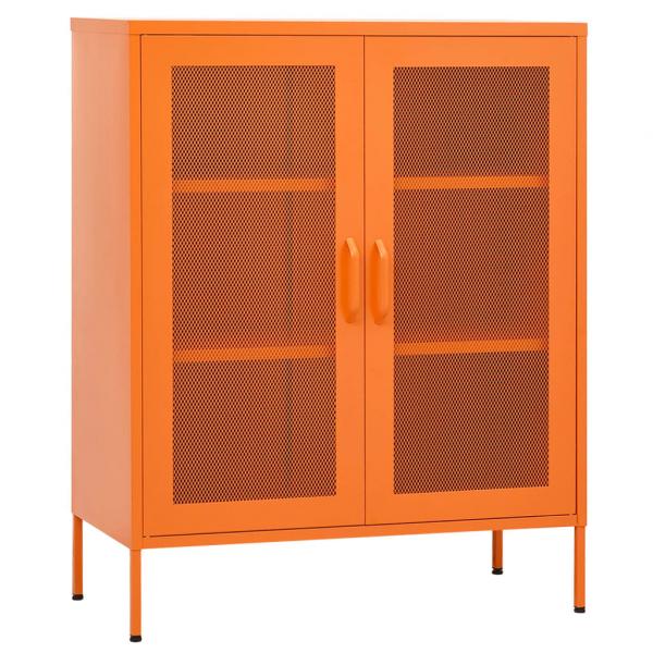 Lagerschrank Orange 80x35x101,5 cm Stahl    