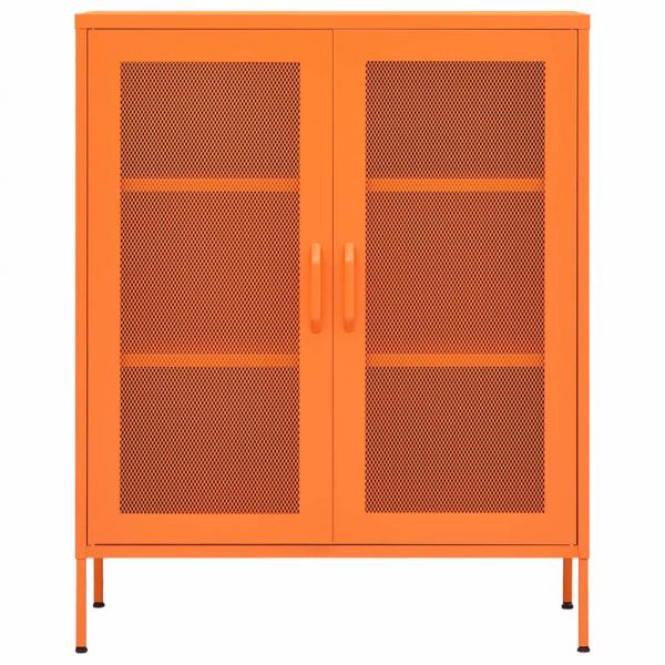 Lagerschrank Orange 80x35x101,5 cm Stahl    