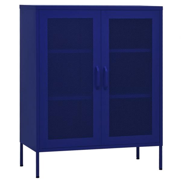 Lagerschrank Marineblau 80x35x101,5 cm Stahl    